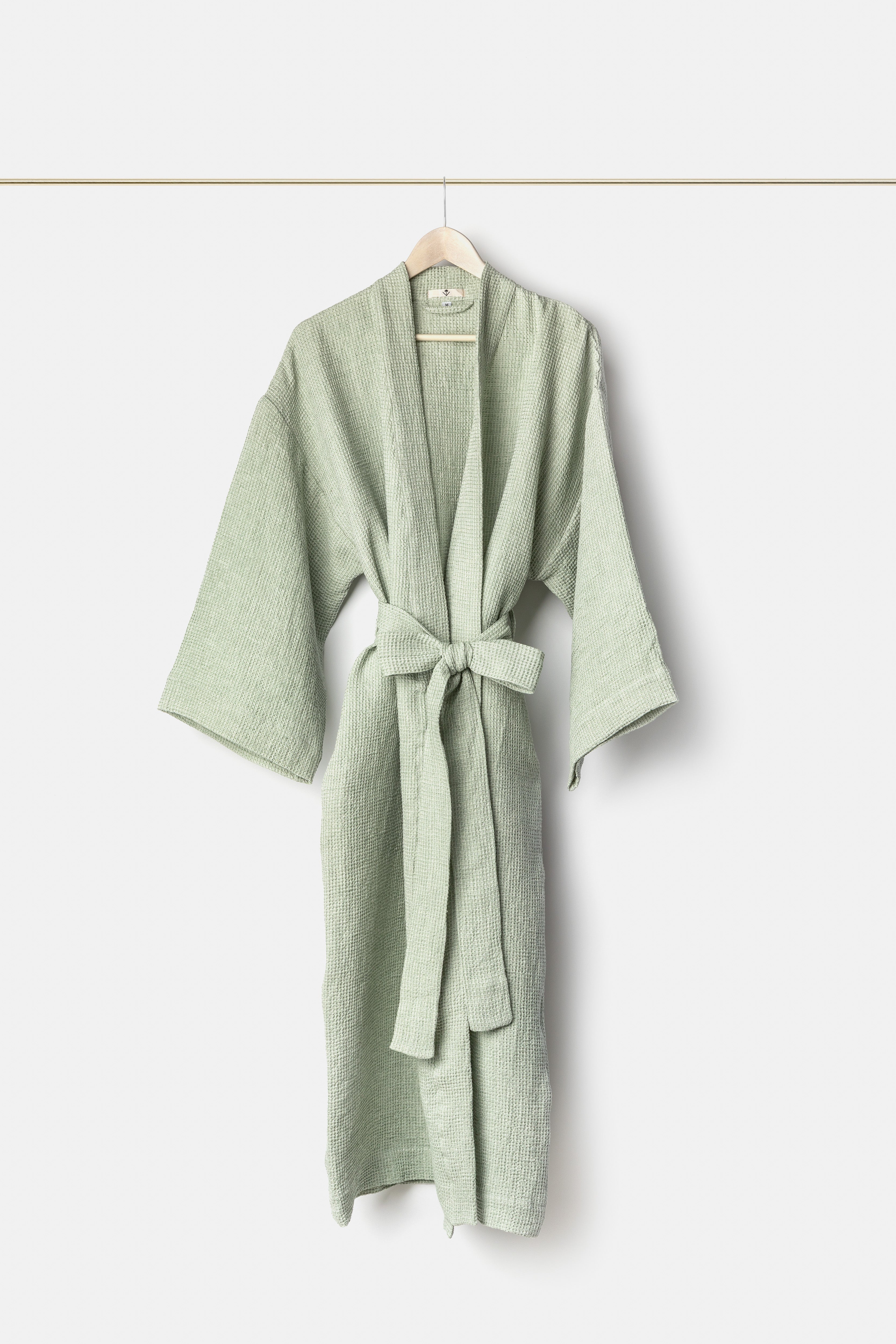 "Montecatini" bath robe in Parà Green