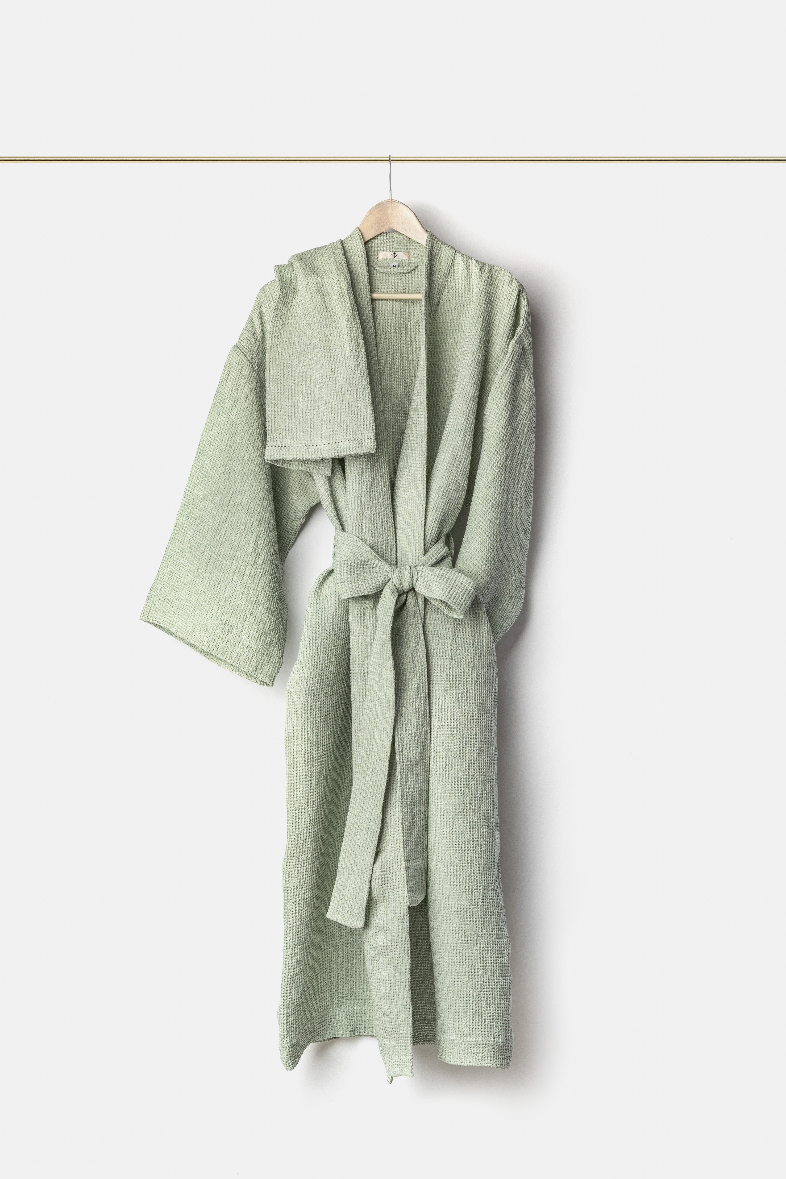 "Montecatini" bath robe in Parà Green