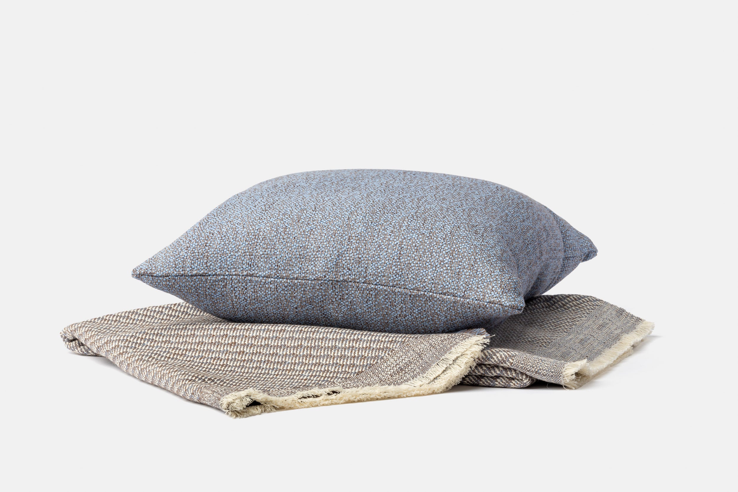 "Tide" throw in Sidero Grey